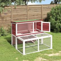 Clapier Moka 102x90x84,5 Cm Bois De Pin Massif Vidaxl