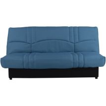 Banquette Clic-clac - 3 Places - Tissu Bleu Canard - 190 X 90 X 92 Cm - Pixie