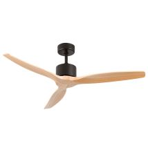 Ventilateur De Plafond 3 Pales Noires 55w 6 Vitesses Nebraska Thinia Home