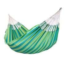 La Siesta Carolina Hamac Suspendu 2 Personne(s) Coton, Polyester Bleu, Vert