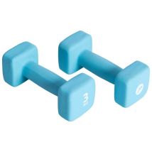 Ensemble D'haltères 2x3 Kg Néoprène Bleu Pure2improve