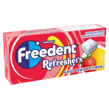 Chewing-gum Gôut Fraise Citron Sans Sucres Freedent Refreshers