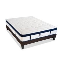 Ensemble Suite Princiere 140x200 Cm Matelas Micro-ressorts + Sommier Bois