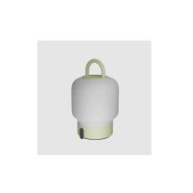 Lampe De Table Portable, Dimmable Et Rechargeable Via Usb - Verre Opale, Vert Mousse Kooduu Loome Moss