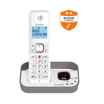 Téléphone Fixe Sans Fil Avec Répondeur Solo F860 Voice - Gris Alcatel