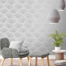Papier Peint Fleur Gris Dutch Wallcoverings
