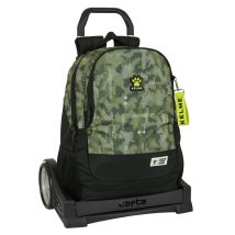 Cartable À Roulettes Kelme Travel Noir Vert 32 X 44 X 16 Cm