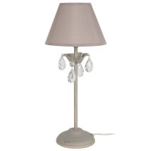 Lampe A Poser Metal Colonnepampilles Taupe D16 Cm