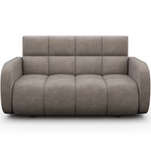 Petit Canapé Convertible 2 Places Tissu Denvers 154cm – Avec Coffre De Rangement-gris Foncé
