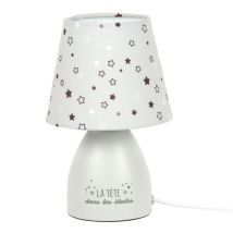 Lampe De Chevet - Home Deco Kids - Colorée - Personnalisable - Grise
