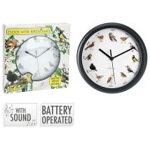 Horloge Murale Avec Sons D'oiseaux 25 Cm H&s Collection