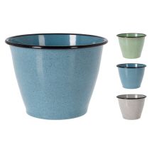 Assortiment Émaillé De Cache-pot 17x10x14 Cm