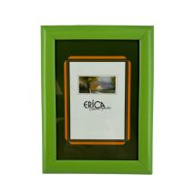 Cadre Photo - Pour Photo 13x18cm - Bois - Vert - Bords Larges - A Suspendre Ou À Poser