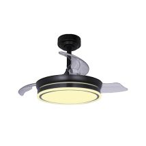 Ventilateur Plafonnier Cristalrecord Moss Mini 46w Noir Led