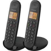 Téléphone Fixe Sans Fil - - Dect Iloa 250 Duo - Noir - Sans Répondeur