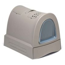Maison De Toilette Zuma. Avec Tiroir. Taupe. Pour Chats. Imac