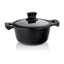Faitout Fonte D'aluminium 24cm + Couvercle Verre Kela Line 12219