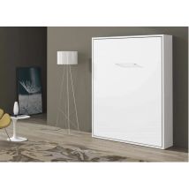 Lit Escamotable Vertical Avec Étagères Intérieures Paola-160x200-cadre Anthracite-façade Vison
