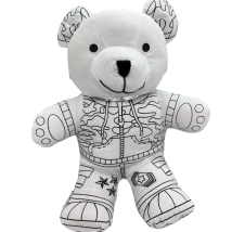 Pincello Ours En Peluche Jouet À Colorier - Peluche Créative 24 Cm