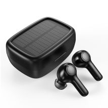 Casque Sans Fil Tws Avec Chargeur Solaire Noir