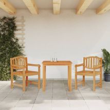 Ensemble À Manger De Jardin 3 Pcs Bois De Teck Massif Vidaxl
