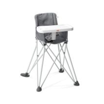 Bright Starts Chaise Haute Pliable Pop 'n Dine, Avec Sac De Transport, Tablette Porte-gobelet, Déhoussable Et Lavable