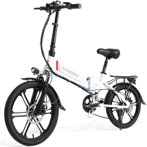 Vélo De Trekking Électrique Pliable Samebike 20lvxd30-ii 350 W 20", 48 V, 10,4 Ah, Blanc