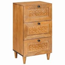 Buffet Avec Tiroir Marron Clair 33,5 X 40 X 75 Cm Vidaxl