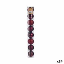 Lot De Boules De Noël Violet Plastique Ø 7 Cm (24 Unités)
