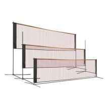 Set de Badminton Tennis Sportnet multisport, 3 hauteurs 75cm,125cm,150cm Noir/Orange
