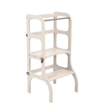 Tour D'apprentissage - Table Step'n'sit Gris Clair Fermoirs Argentés