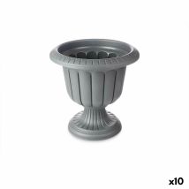 Cache-pot Verre Anthracite Plastique 35 X 34,7 X 35 Cm (10 Unités)