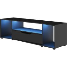 Meuble Tv Gamer - Hack - Noir - 163 X 45 X 48 Cm -