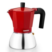 Monix M863106 Machine À Café Manuelle Cafetière À Moka 0,37 L Rouge