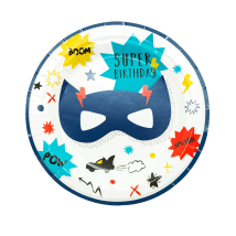 Assiette En Carton Super Birthday X6 Mesa Bella