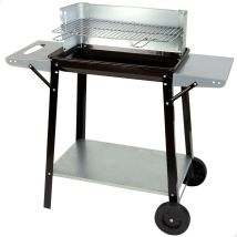 Roues De Barbecue Au Charbon De Bois Aktive Noir 90 X 85 X 32 Cm