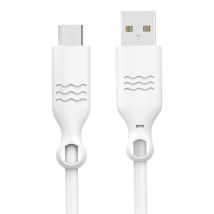 Câble De Charge Et De Données Usb-a Vers Micro-usb 2.1a Fastcharge 10.5w 2m Blanc Just Green