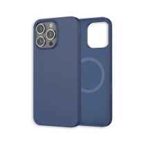 Coque En Silicone Wefix Compatible Magsafe Pour Iphone 16 Pro Max Bleu
