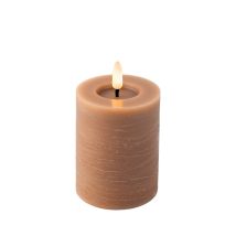 Bougie Led Lumineo Marron Ø 7 X 11,2 Cm Effet Flamme
