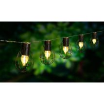 Guirlande Solaire Cage Keny - Lumijardin - 10 Ampoules Led - 3,8 M - Extérieur