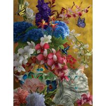 Sunsout Puzzle Nene Thomas - Chats Fleurs 1000 Pièces Puzzle