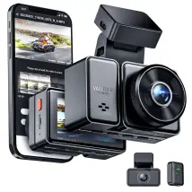 Vantrue E2 Dashcam - Double 2k Quadhd, Avec Wifi, Gps, Bluetooth Sos Et Mode Parking