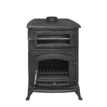 Poêle À Bois Avec Four – Antares Fonte - 740 X 515 X 845 Mm - Sortie Ø130 Mm - 24 Kw - 305 M³ - Rendement 75 %