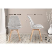 Lot De 4 Chaises Linares Cord Beige