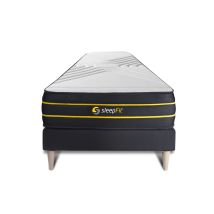 Ensemble Sommier + Matelas Ultra Micro Ressorts Ensaches Et Memoire De Forme 90x200