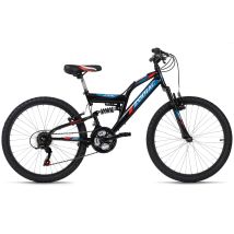Vtt Enfant Tout Suspendu 24" Zodiac Noir-rouge Tc 38 Cm Ks Cycling
