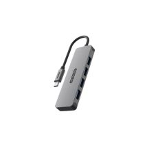 Sitecom Cn-5009 Hub & Concentrateur Usb 3.2 Gen 1 (3.1 Gen 1) Type-c 5000 Mbit/s Noir, Gris