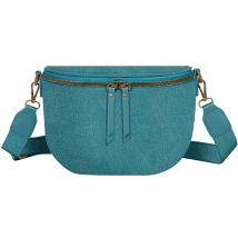 Sac Banane Bandoulière Luna En Tissu Turquoise Gallantry