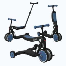 Looping Scootizz Draisienne Evolutive 5 En 1, Tricycle, Trottinette Bleu Océan