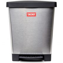 Poubelle À Pédales Cubik Gris 23l Tatay